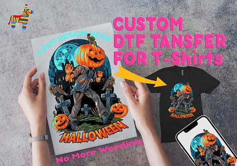 DTF Transfer Sheet, Heat press or iron it on any fabric, Curated Direct to Film transfers