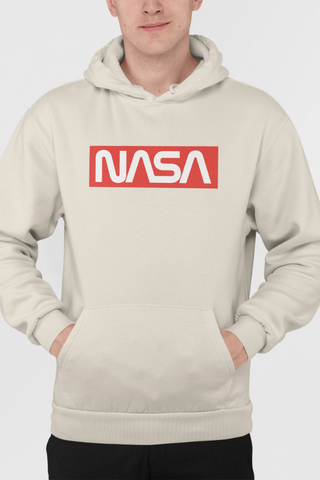 NASA emblem sweatshirt in the SUPREME style, NASA red and white sweatshirt and pullovers, Space design hoodies, American Space Agency Hoodie