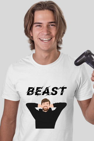 Mr Beast Jimmy Fan Art white Unisex T-shirt | Most Famous Youtuber Tshirt | MrBeast merch | Youtube influencer merch | Merchkart